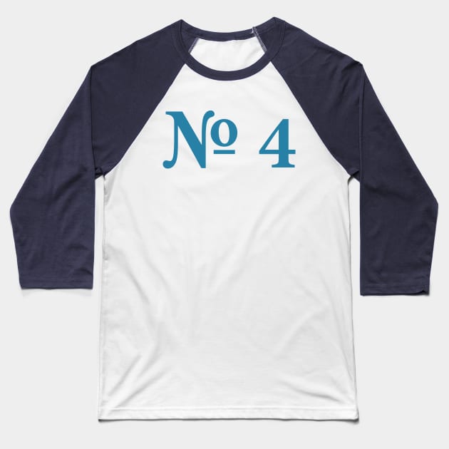 number 4 Baseball T-Shirt by Kalle